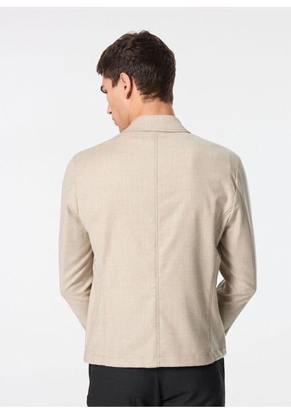 Bej Erkek Ceket Slim Fit Gömlek Ceket SB17.IRP3.U100