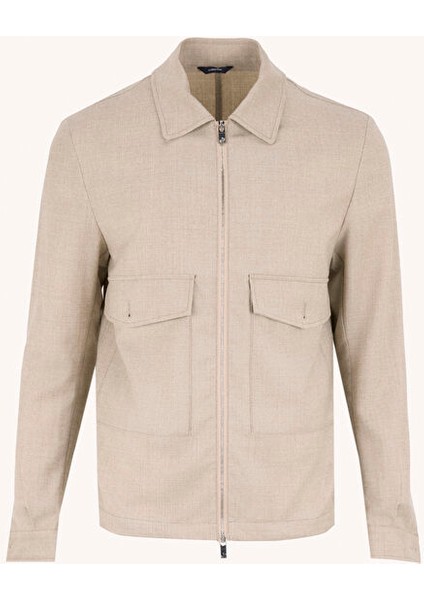 Bej Erkek Ceket Slim Fit Gömlek Ceket SB17.IRP3.U100