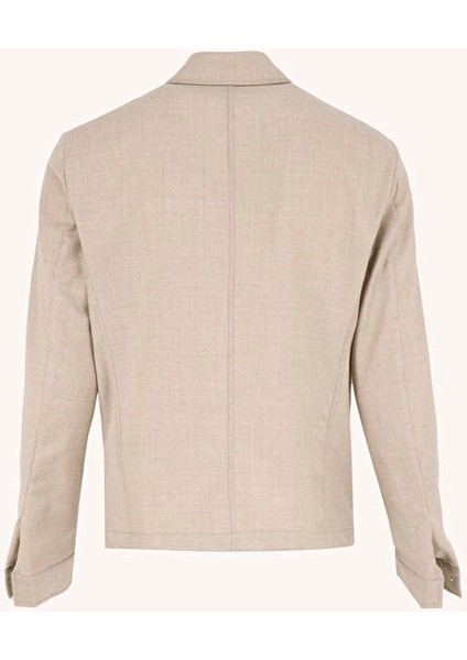 Bej Erkek Ceket Slim Fit Gömlek Ceket SB17.IRP3.U100