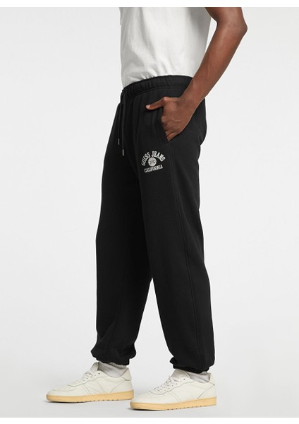Siyah Erkek Regular Fit Desenli Eşofman Altı M5RB52KCPR1JBLK Gj Prınted Logo Jo