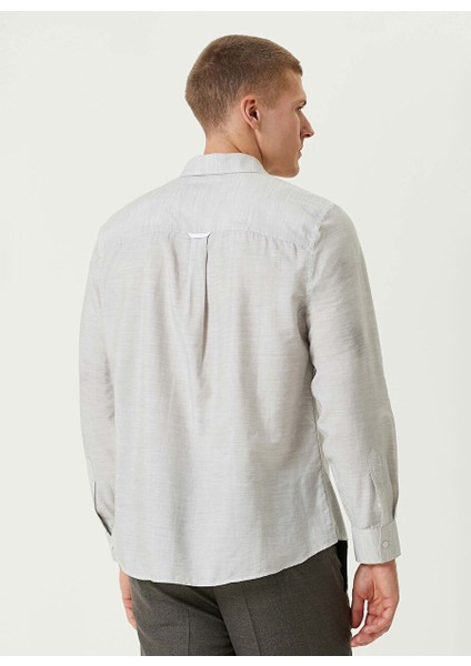 Gri Melanj Erkek Düz Comfort Fit Desenli Gömlek 1091936 indirimleri