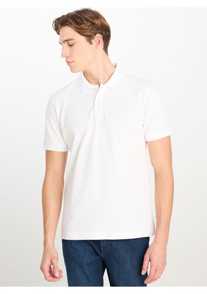 Ekru Erkek Regular Fit Polo T-Shirt ML211810102 Erkek Regular Fit Polo