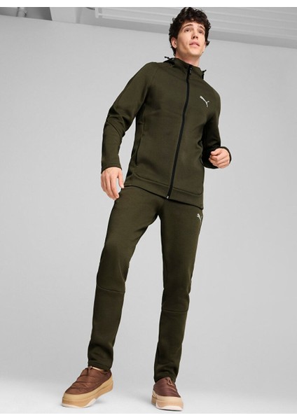 Koyu Yeşil Erkek Fermuarlı Normal Düz Zip Ceket 68170070 Evostrıpe Full-Zip Hoodie