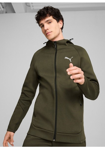 Koyu Yeşil Erkek Fermuarlı Normal Düz Zip Ceket 68170070 Evostrıpe Full-Zip Hoodie fiyatları