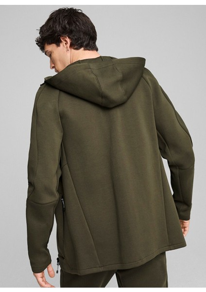 Koyu Yeşil Erkek Fermuarlı Normal Düz Zip Ceket 68170070 Evostrıpe Full-Zip Hoodie fırsatları