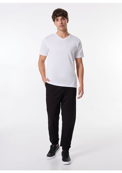 Siyah Erkek Jogger Düz Pantolon MML4WM-PNT9516