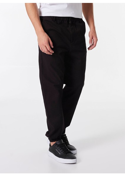 Siyah Erkek Jogger Düz Pantolon MML4WM-PNT9516