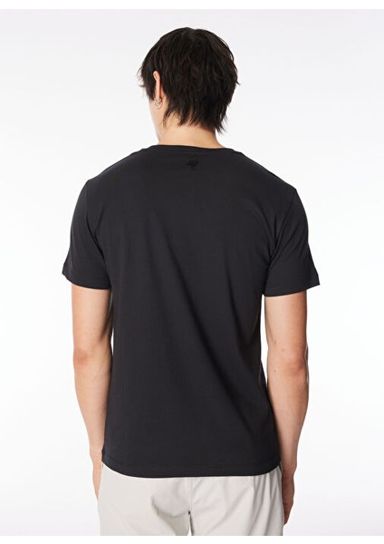 Gmg Fırenze Bisiklet Yaka Siyah Erkek T-Shirt GU24MSS03022