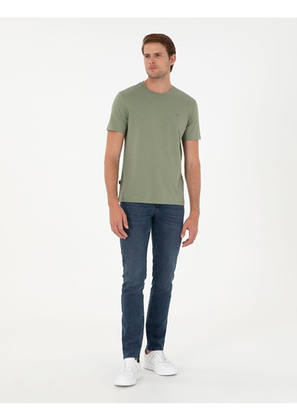 Haki Slim Fit Basic Tişört