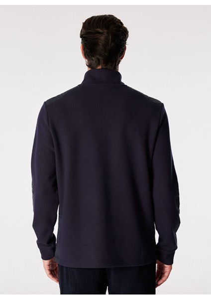 Lacivert Erkek Dik Regular Fit Düz Sweatshirt FC4WM-SWT 2117