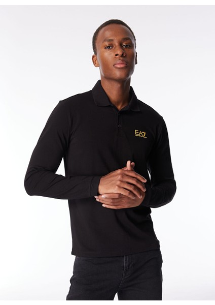 Polo Yaka Baskılı Siyah Erkek T-Shirt 8NPF05PJM5Z indirimleri