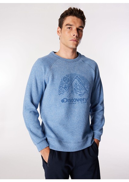Mavi Erkek Bisiklet Relaxed Baskılı Sweatshirt D4WM-SWT3281