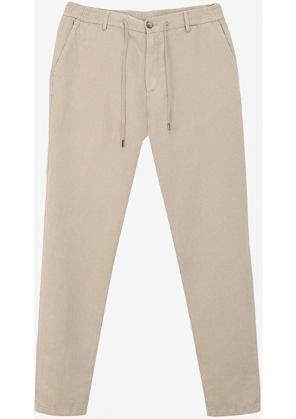 Gmg Fırenze Lastikli Bel Dar Paça Regular Fit Vizon Erkek Pantolon GU24MSS01013