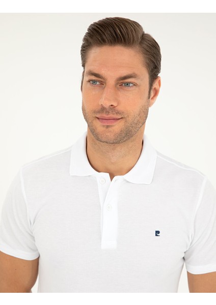 Beyaz Slim Fit Basic Tişört
