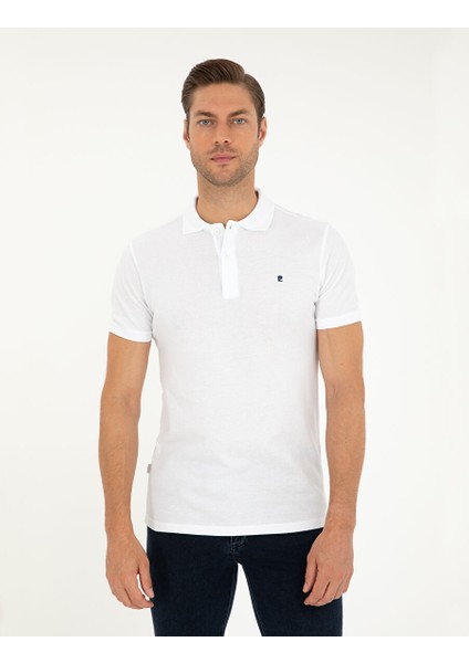 Beyaz Slim Fit Basic Tişört