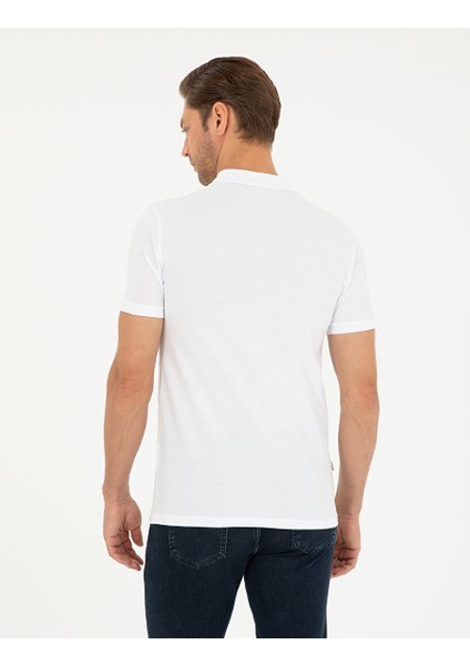 Beyaz Slim Fit Basic Tişört
