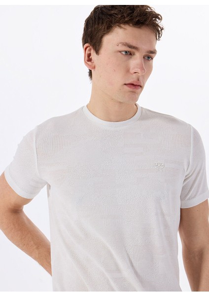 Gmg Fırenze Ekru Erkek Slim Fit T-Shirt GU23MSS03009