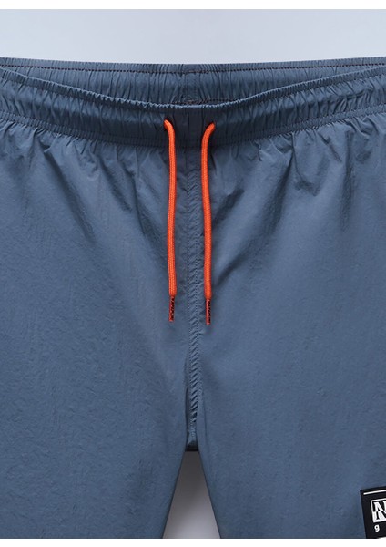 Napapıjrı Gri V-Box Logo Erkek Şort Mayo NP0A4IBKG1Y1