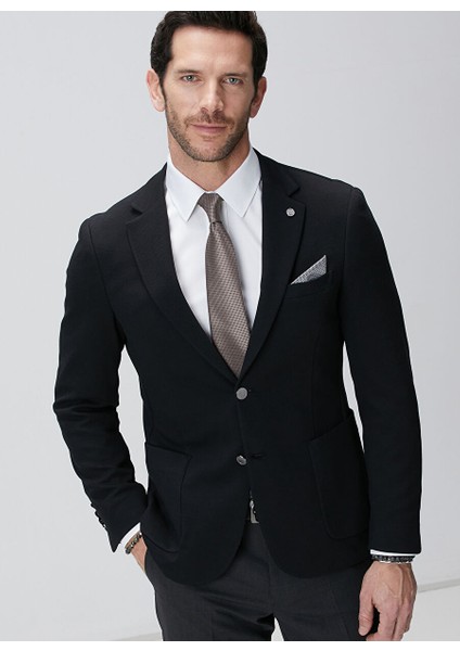 Siyah Erkek Slim Fit Ceket 1093975