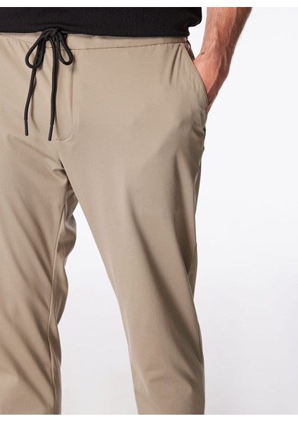 Standart Bel Normal Paça Slim Fit Bej Erkek Pantolon A1J3_EYAP
