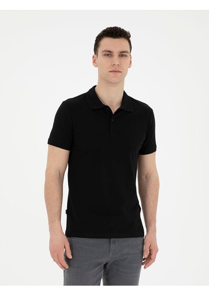 Siyah Slim Fit Basic Tişört