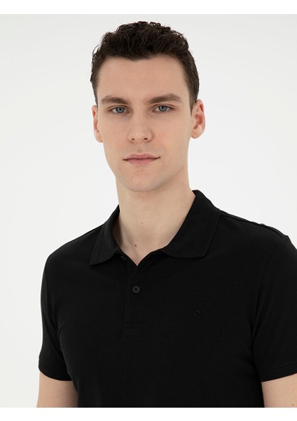 Siyah Slim Fit Basic Tişört
