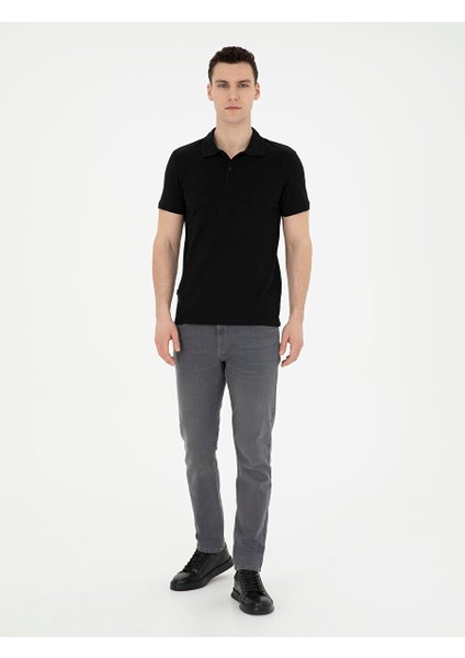 Siyah Slim Fit Basic Tişört