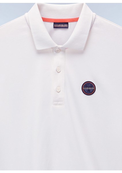 Napapıjrı Beyaz E-Badge Sum Erkek T-Shirt NP0A4IDA2061