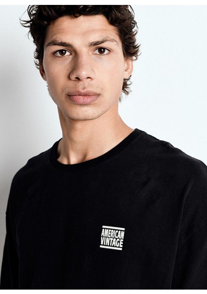 Siyah Erkek Oversize T-Shirt MYKO02AE25TEN fiyatları