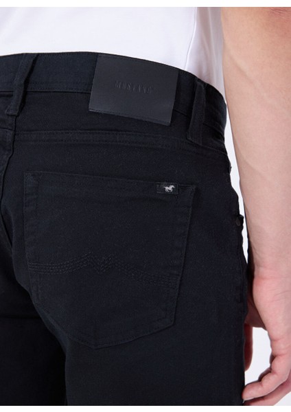 Siyah Erkek Regular Fit Denim Şort Chıcago - 1118