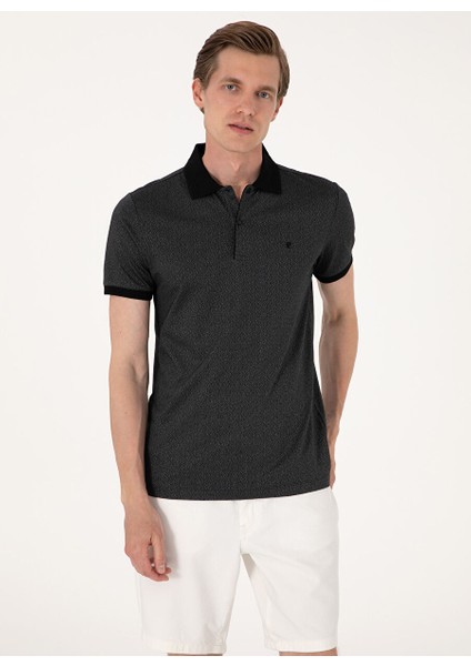 Siyah Erkek Slim Fit Polo T-Shirt Belton modelleri