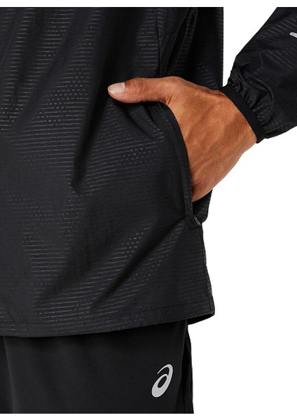 2011C875-001LITE-SHOW Jacket Siyah Erkek Hakim Yaka Regular Fit Desenli Zip Ceket