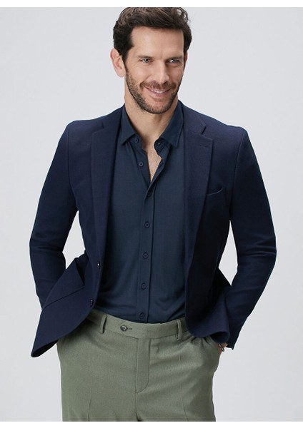 Lacivert Erkek Slim Fit Ceket 1093946