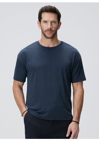 Lacivert Erkek Comfort Fit T-Shirt 1090797