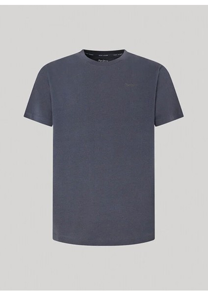 Antrasit Erkek Regular Fit Nakışlı T-Shirt PM509206 977 Connor