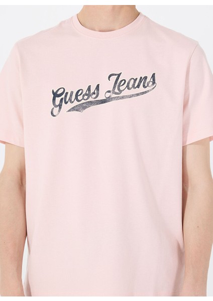 Pembe Erkek Regular Fit Desenli T-Shirt M5GI54K8FQ4G6R4 Gj Ss Cn Reg 1981