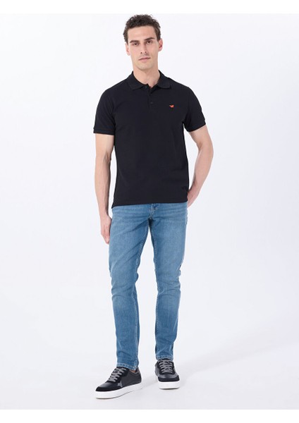 Siyah Erkek Relaxed Baskılı Polo T-Shirt M5SM-TST1335 fiyatları