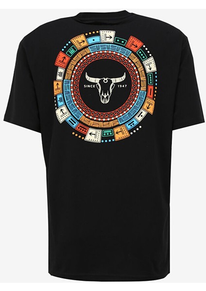 Bisiklet Yaka Siyah Erkek T-Shirt W241299001 Loose Fit T-Shirt fiyatları