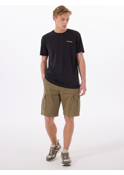 Siyah Erkek Bisiklet Yaka Relaxed Baskılı T-Shirt Perta fiyatları