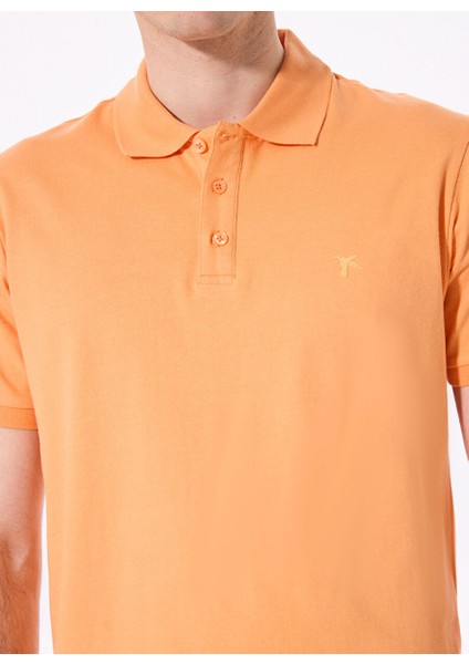 Polo Yaka Düz Turuncu Erkek T-Shirt Legolas Y fırsatları