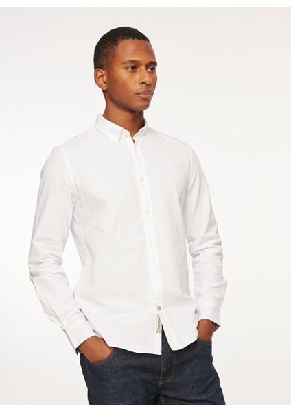 Slim Fit Gömlek Yaka Beyaz Erkek Gömlek FM23W03CU modelleri