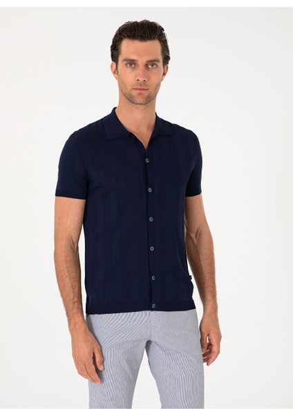 Lacivert Erkek Regular Fit Hırka Clark
