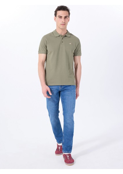 Haki Erkek Relaxed Baskılı Polo T-Shirt M5SM-TST1335 fiyatları