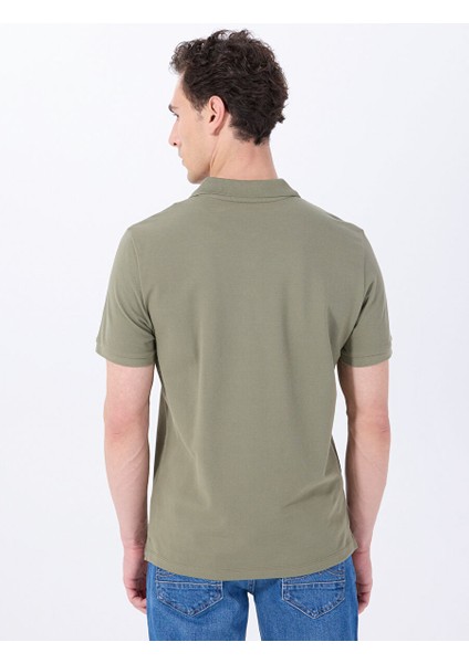 Haki Erkek Relaxed Baskılı Polo T-Shirt M5SM-TST1335 indirimleri