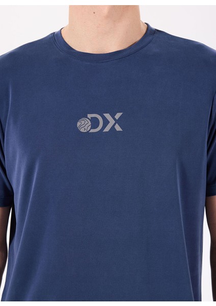 Indigo Erkek Bisiklet Yaka Relaxed Baskılı T-Shirt D4SM-TST3282 fırsatları
