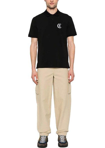 Siyah Erkek Slim Fit Polo T-Shirt 76OAGG17