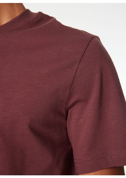 Bordo Erkek Regular Fit T-Shirt W241673H45 Bordo T-Shirt fırsatları