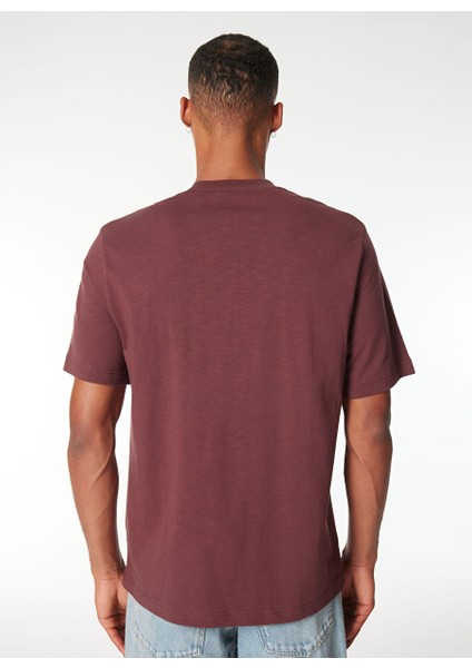 Bordo Erkek Regular Fit T-Shirt W241673H45 Bordo T-Shirt indirimleri