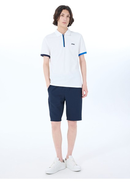 Beyaz Erkek Polo Yaka Relaxed Polo T-Shirt J4SM-TST7233 fiyatları
