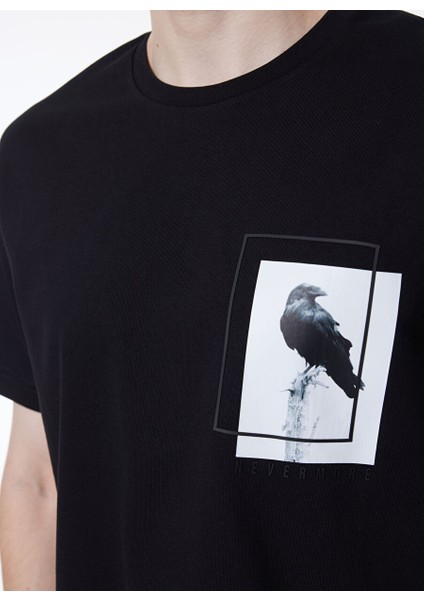 Gmg Fırenze Bisiklet Yaka Siyah Erkek T-Shirt GU24MSS03011